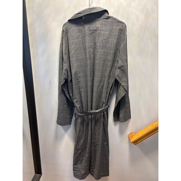 Polo Ralph Lauren Mens Grey Plaid Cotton Robe Size S/M - Picture 4 of 9